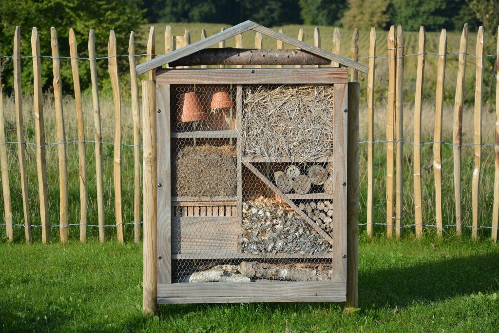 Les maisons à insectes aident à préserver la biodiversité. 