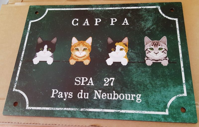 Plaque financée par France Relance de l'association CAPPA - SPA du Pays de Neubourg