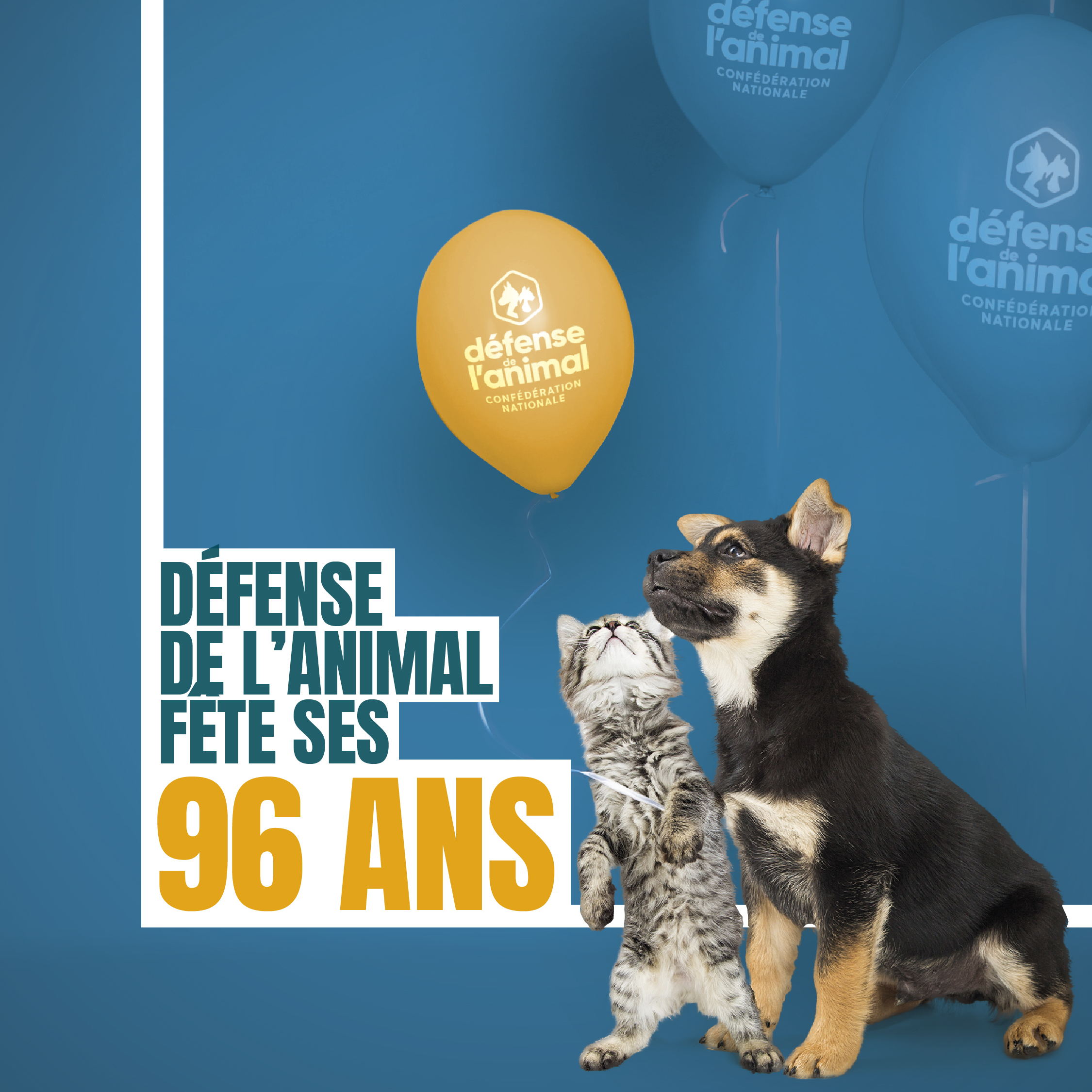 anniversaire 96 ans Défense de l'Animal